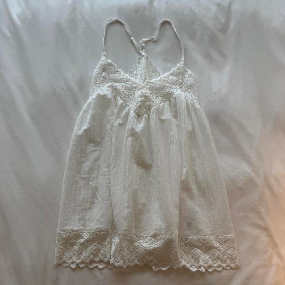 Free people white lace babydoll dress